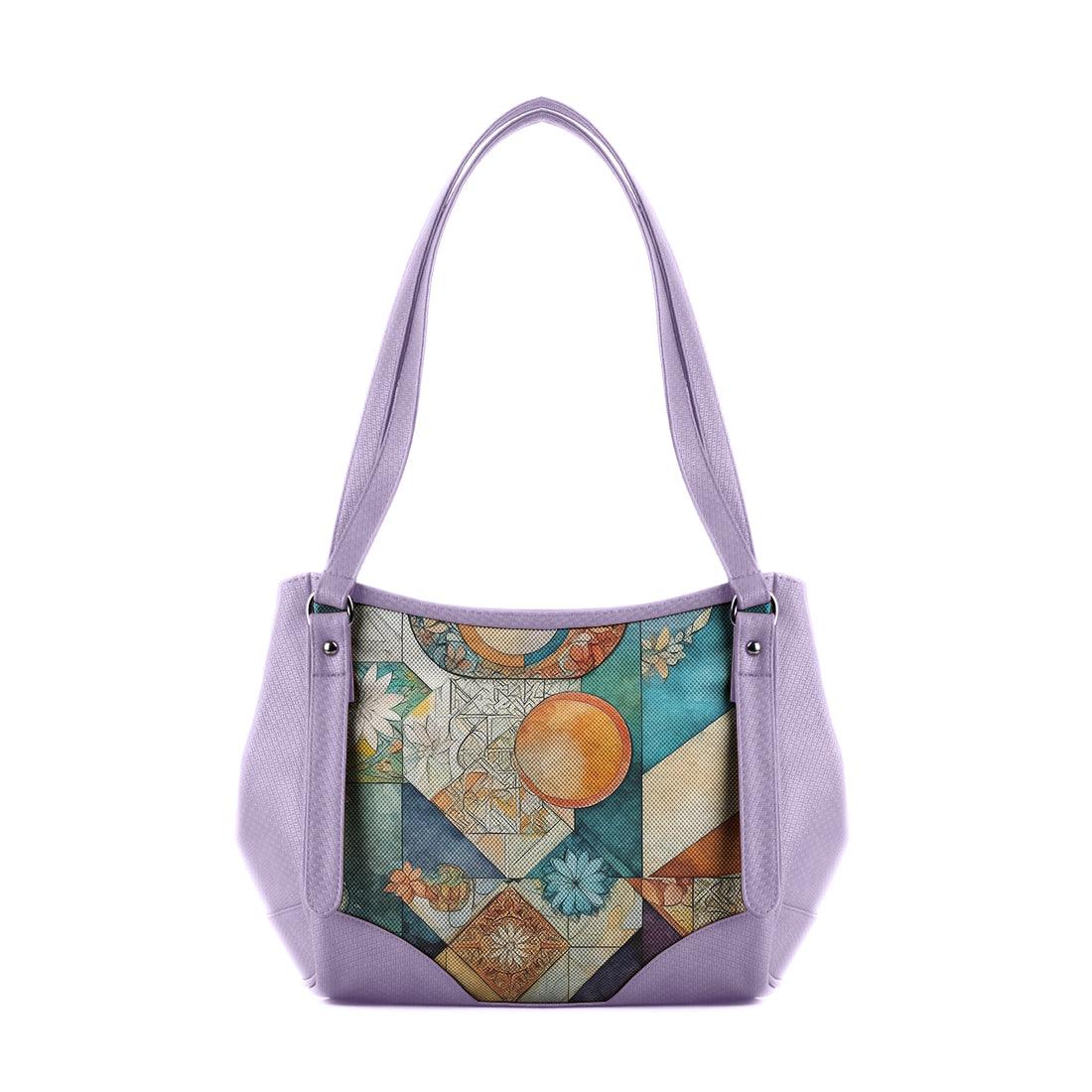 Lavender Leather Tote Bag shape - CANVAEGYPT