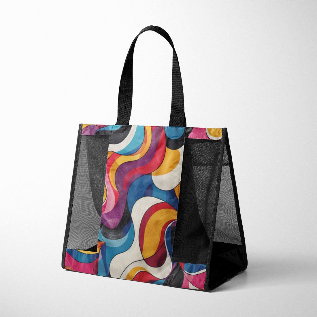 Mesh Bag Colorful Abstract Pattern