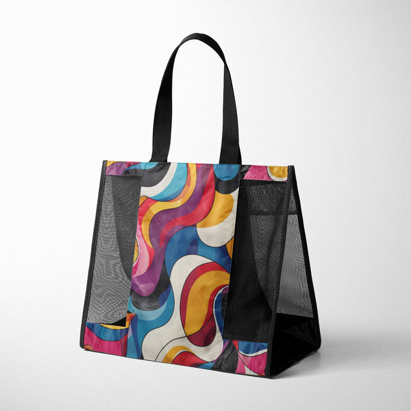 Mesh Bag Colorful Abstract Pattern