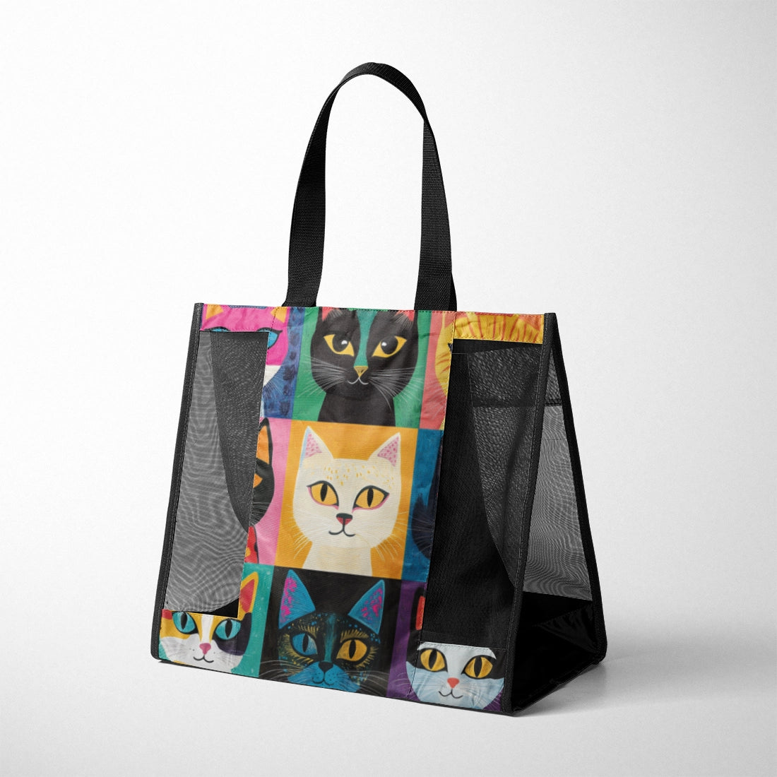 Mesh Bag – Pop Art Kitty Parade