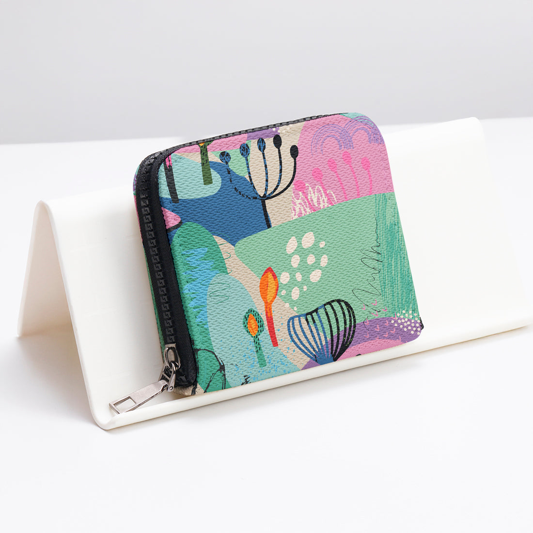 Mini Wallet Pastel Meadow Whimsy