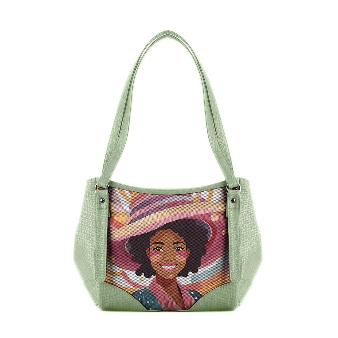 Mint Green Leather Tote Bag baroness - CANVAEGYPT