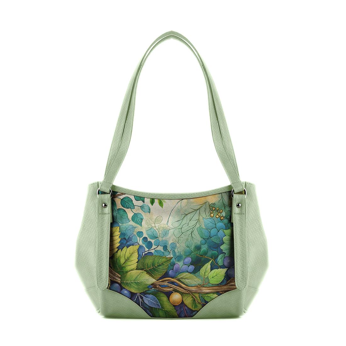 Mint Green Leather Tote Bag sails - CANVAEGYPT