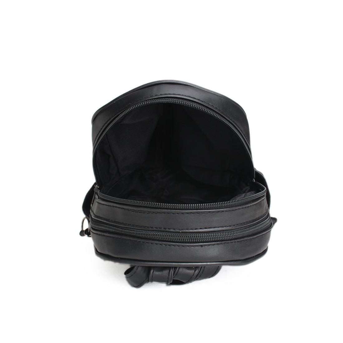 Black Mixed Backpack Solid Black - CANVAEGYPT
