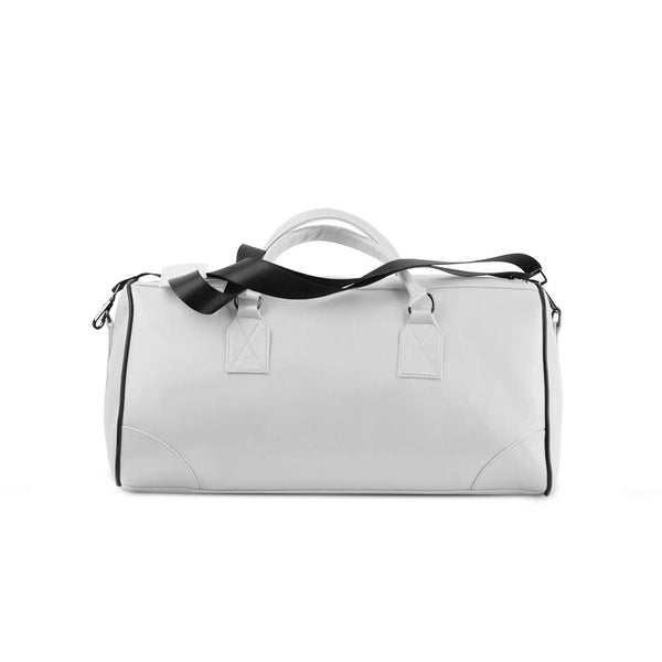 White Mixed Duffel Bag Geometric Genesis