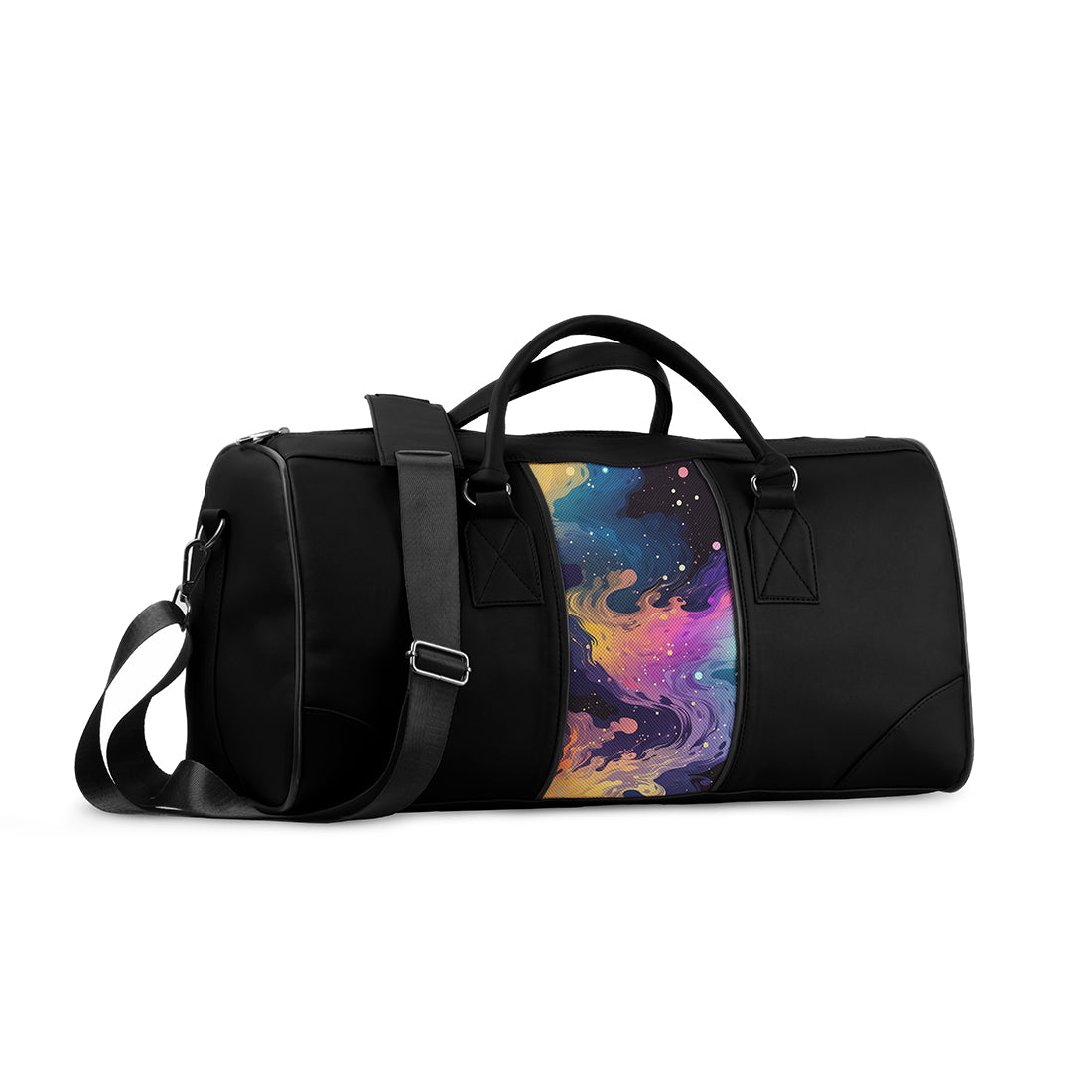 Black Mixed Duffel Bag Galactic Garden