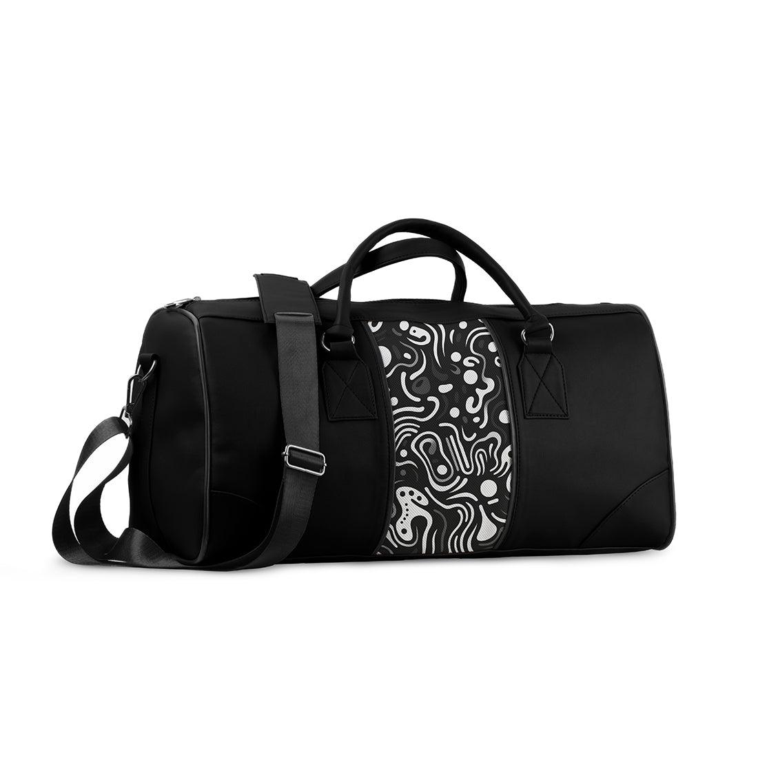 Black Mixed Duffel Bag Monochrome Maelstrom - CANVAEGYPT