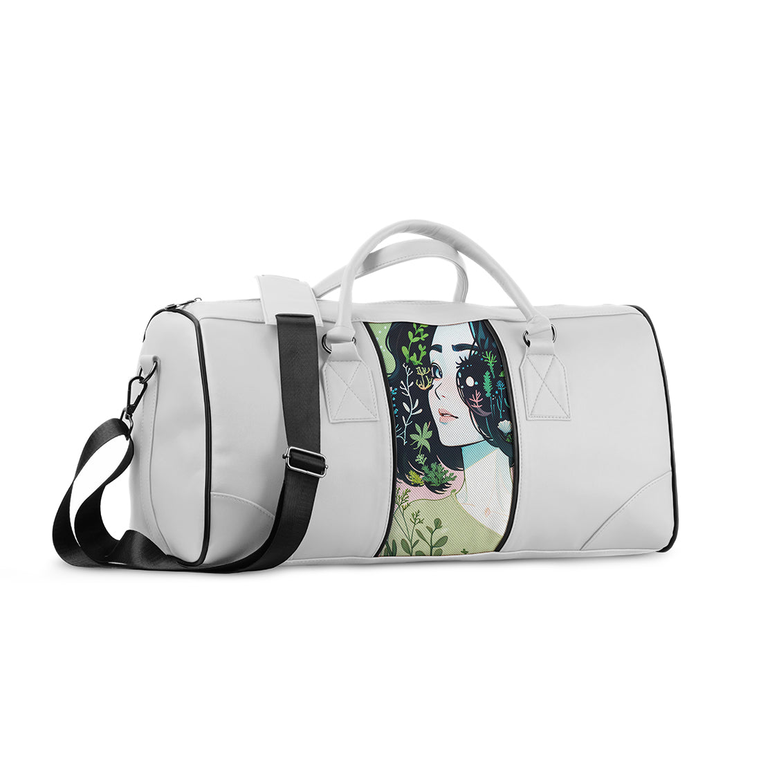 White Mixed Duffel Bag Charming
