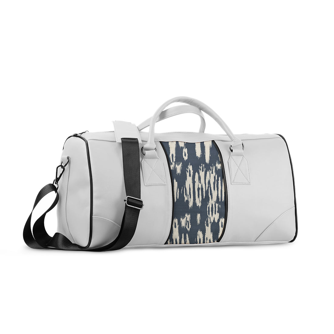 White Mixed Duffel Bag Urban Brushstrokes
