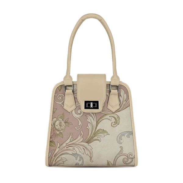 Beige Metropolitan Charm Bag Rococo Flower Pattern - 1