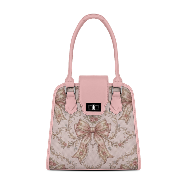 Rose Metropolitan Charm Bag Romantic Coquette Vintage Rose Lace Bows - 1