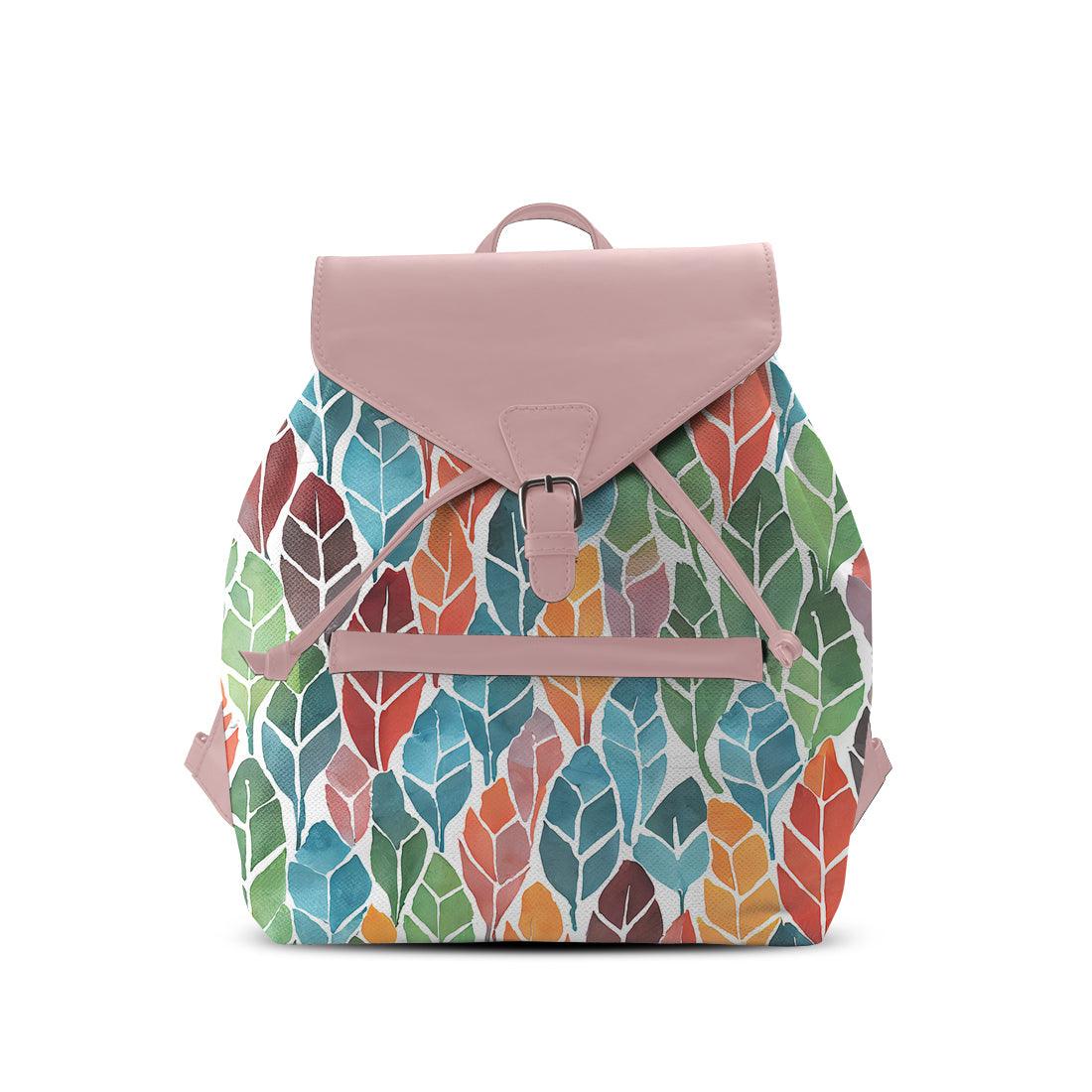 Rose Aurora Backpack Colorful Leaf - CANVAEGYPT