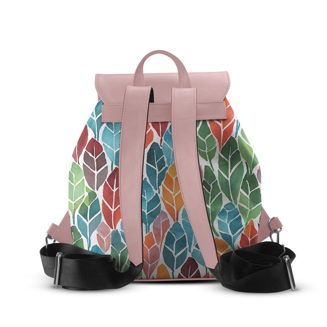 Rose Aurora Backpack Colorful Leaf - CANVAEGYPT