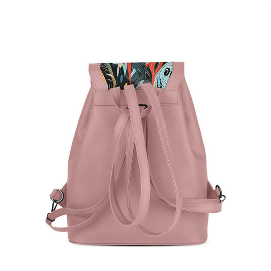 Rose City Serenade Backpack Abstract Avian Mosaic - CANVAEGYPT