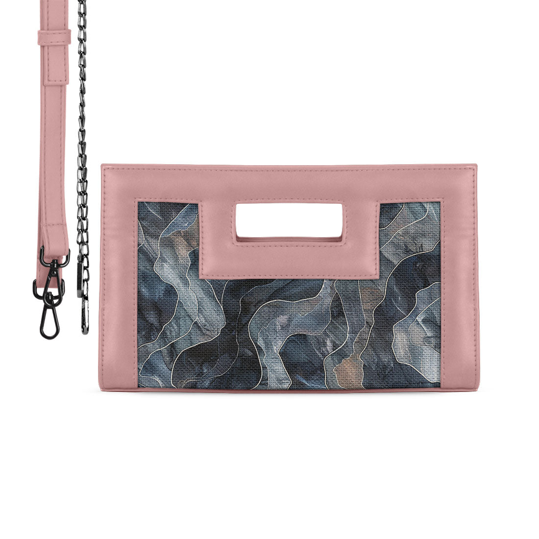 Rose City Sleek Clutch Dark Watercolor