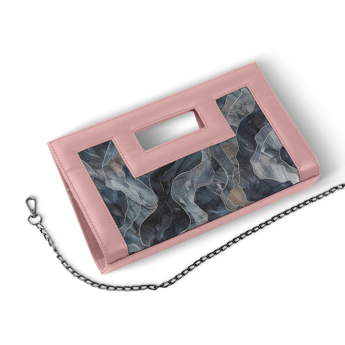 Rose City Sleek Clutch Dark Watercolor