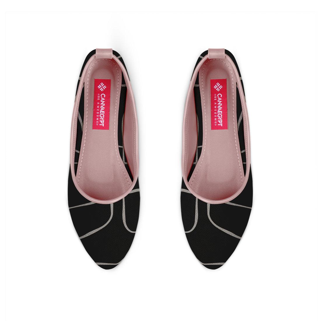 Rose Round Toe Shoe Line in black