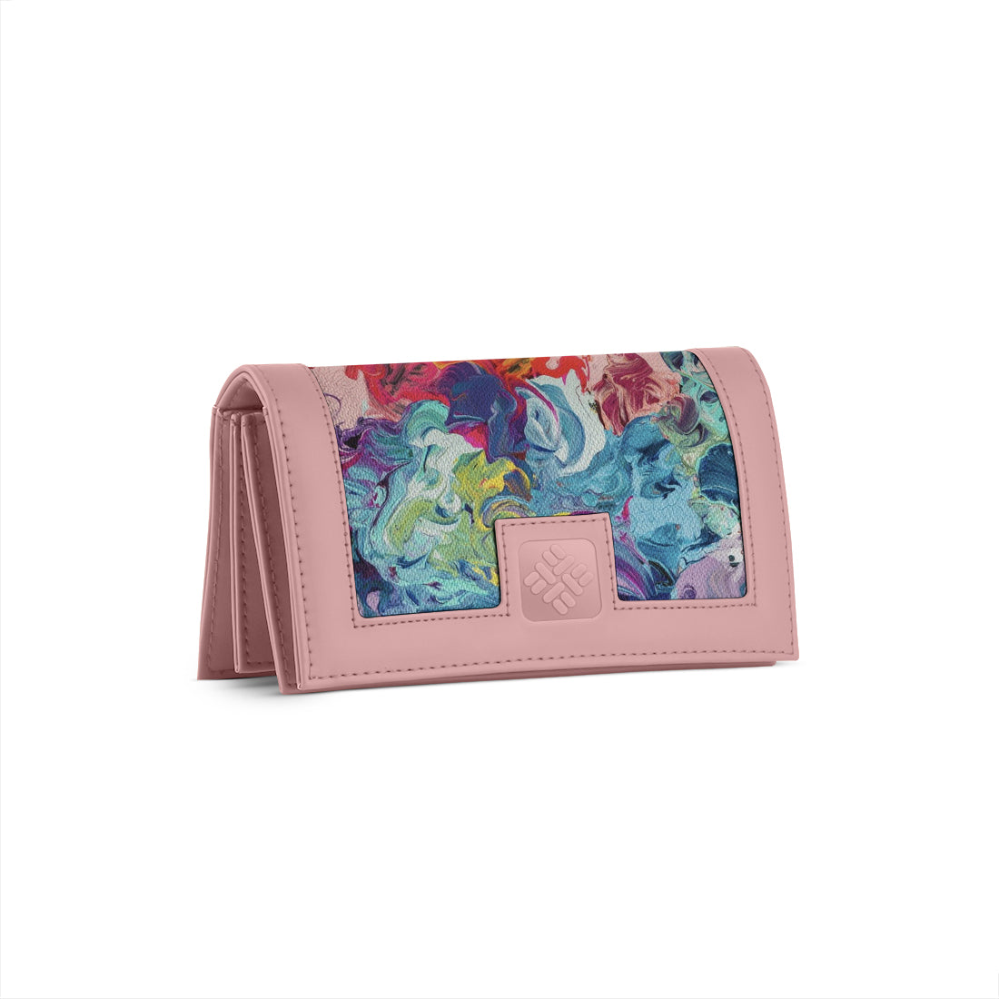 Rose Sleek Elegance Wallet Featuring Dreamy Marble Swirls