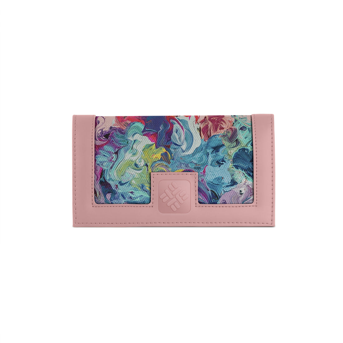 Rose Sleek Elegance Wallet Featuring Dreamy Marble Swirls