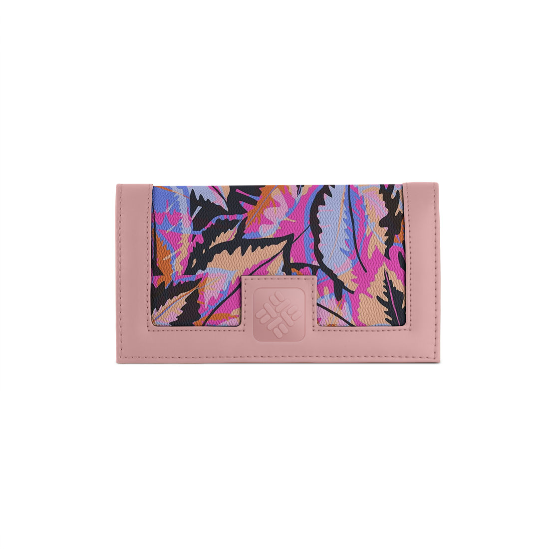 Rose Sleek Elegance Wallet in Vivid Leaf Burst Design