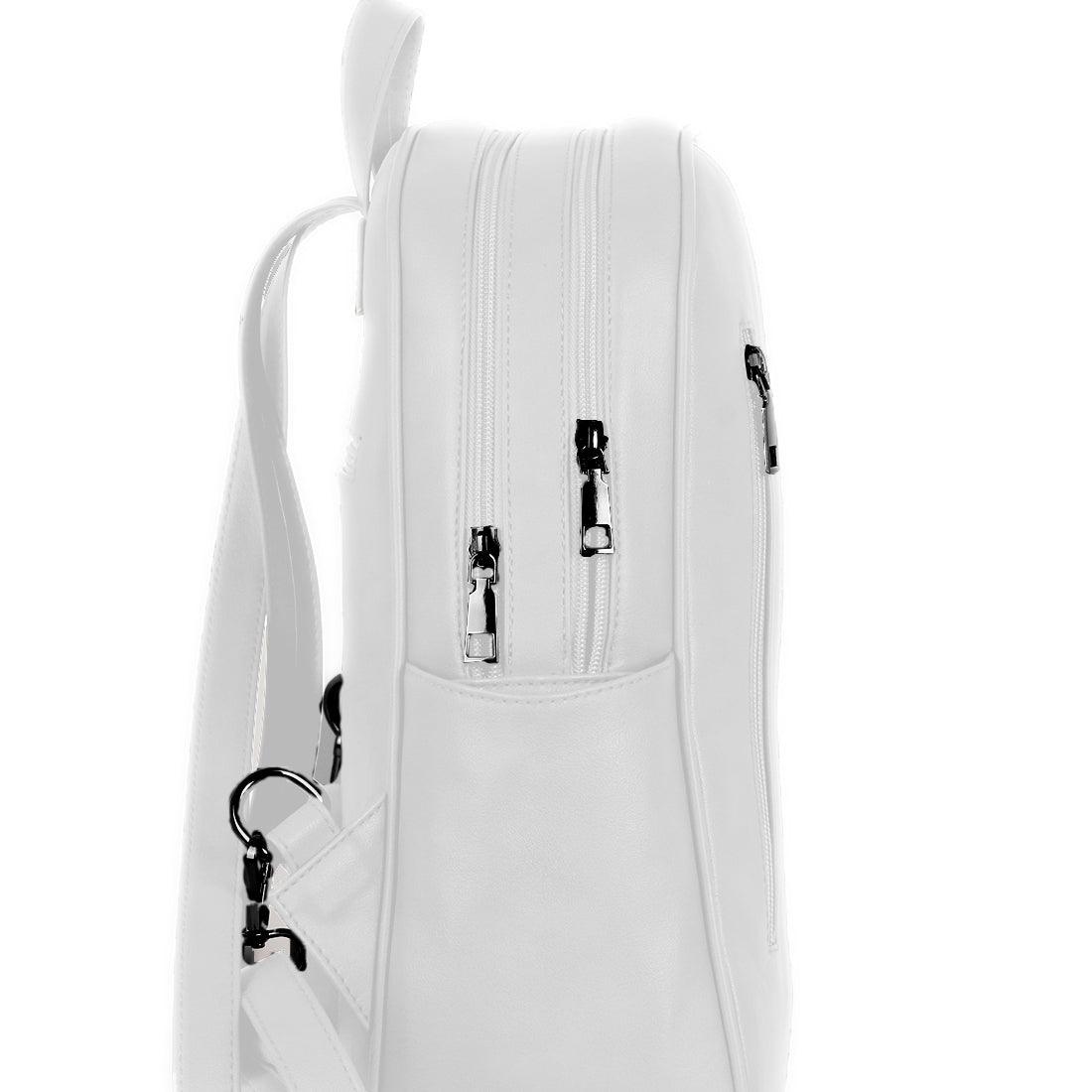 White Mixed Backpack Elegance in Anonymity - CANVAEGYPT