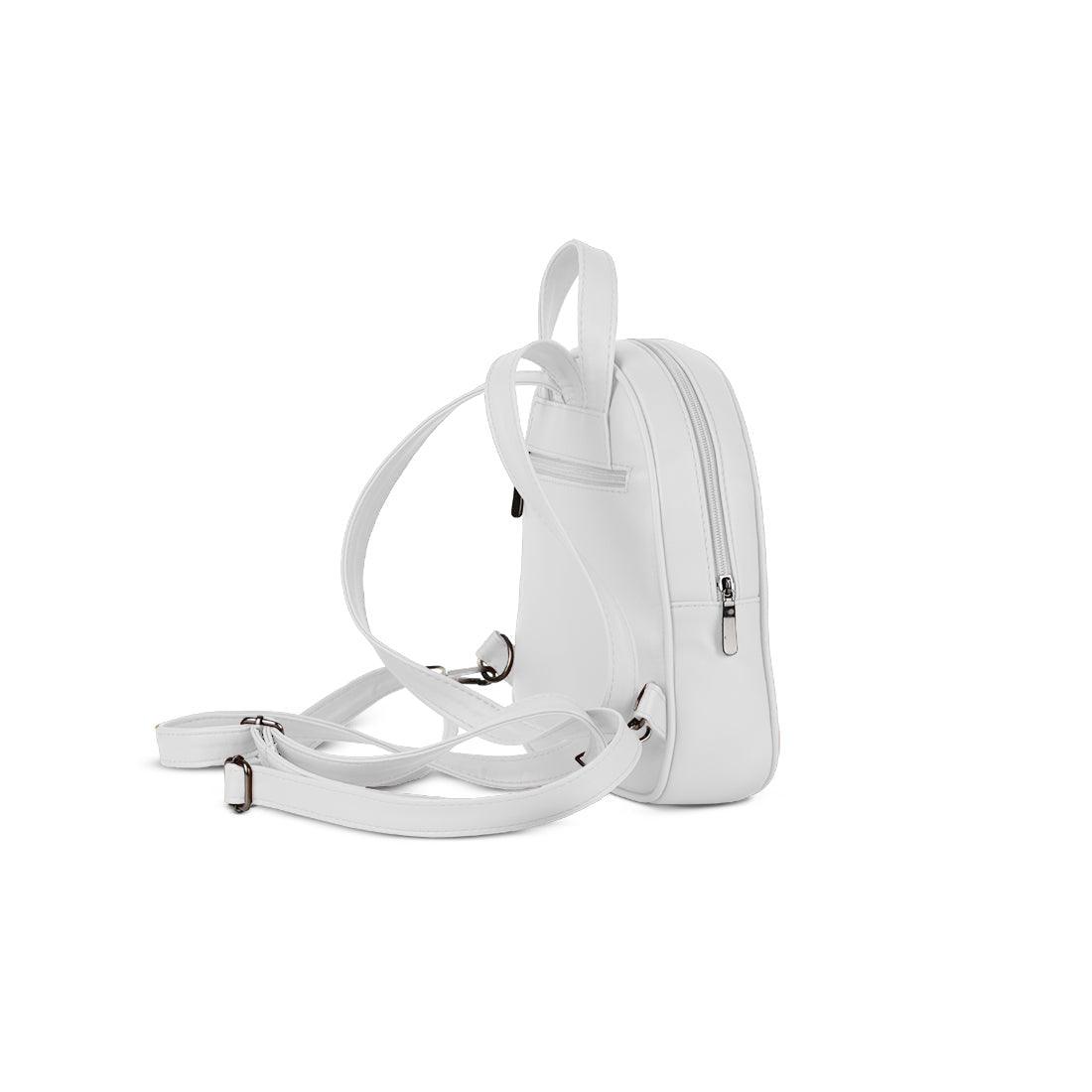 White O Mini Backpacks Skulltastsic - CANVAEGYPT