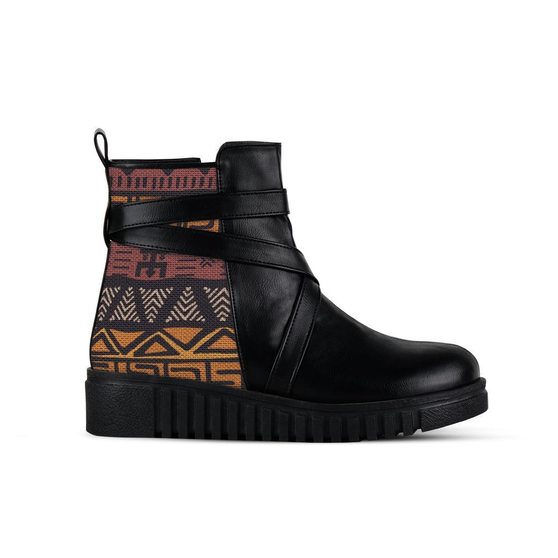 Strap Bootie African Pattern - CANVAEGYPT