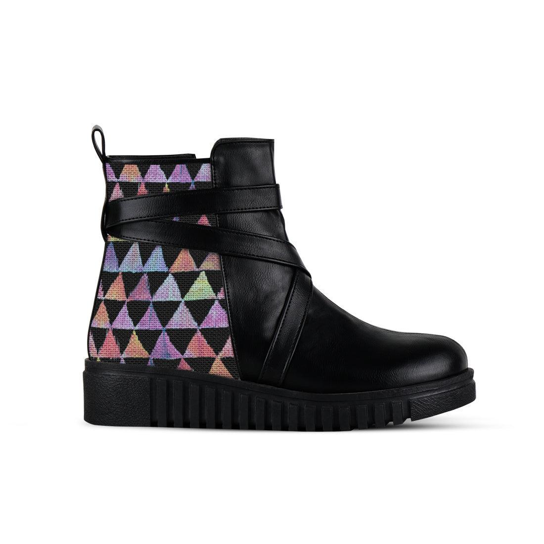 Strap Bootie Rainbow Triangles - CANVAEGYPT
