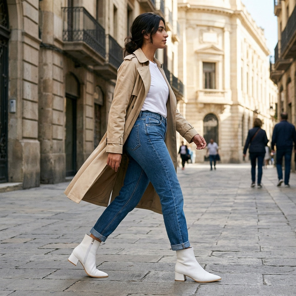White Urban Muse Ankle Boots – Bold Steps, Effortless Style