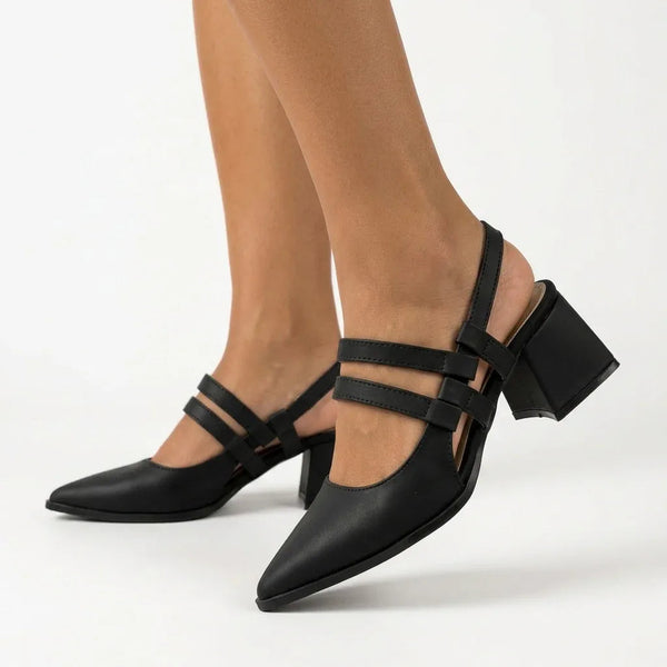 Black Slingback Heels – Elegance in Every Step - 1
