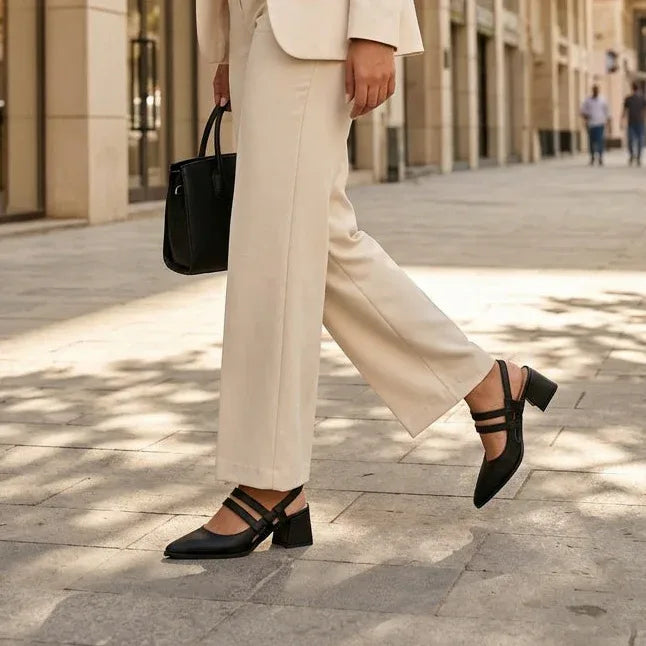 Black Slingback Heels – Elegance in Every Step - 2