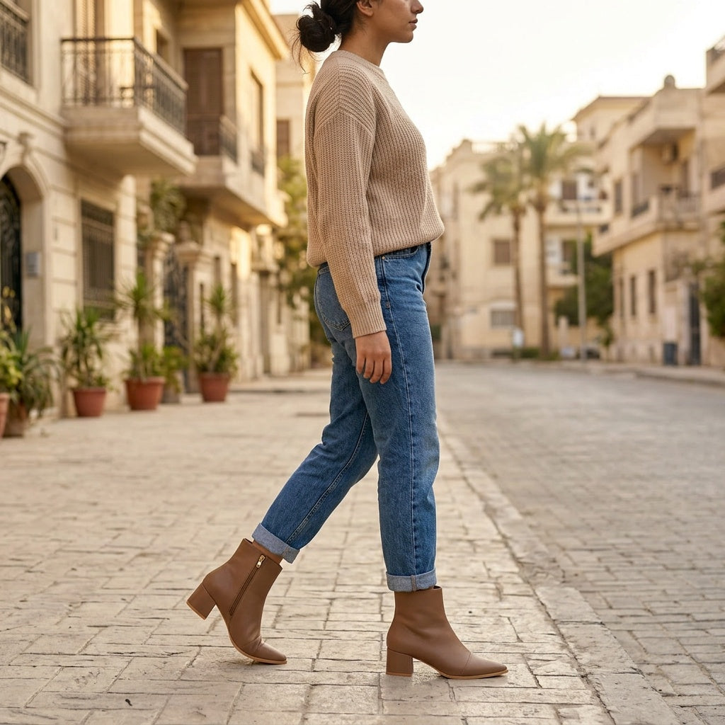 Tan Urban Muse Ankle Boots – Bold Steps, Effortless Style