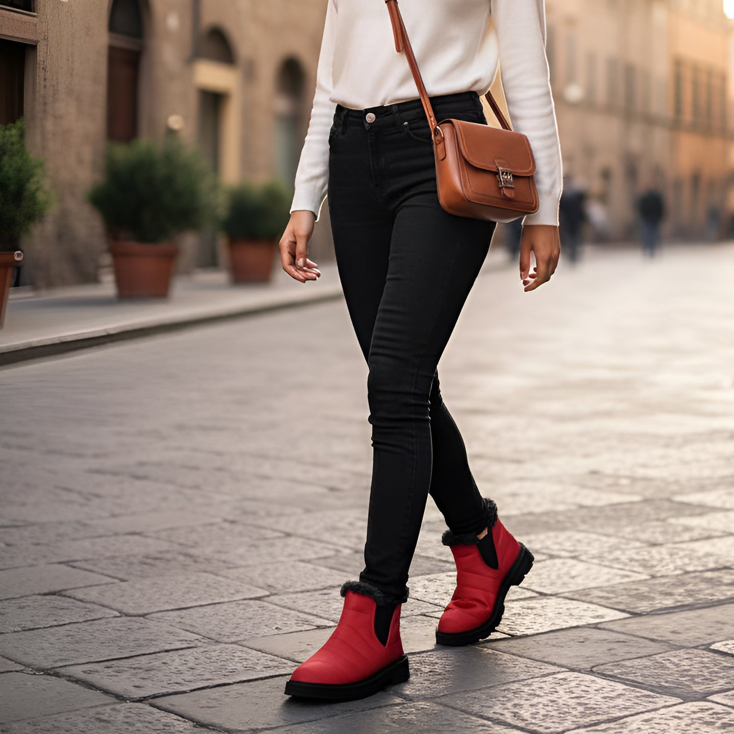 Cozy Step Winter Bootie Red