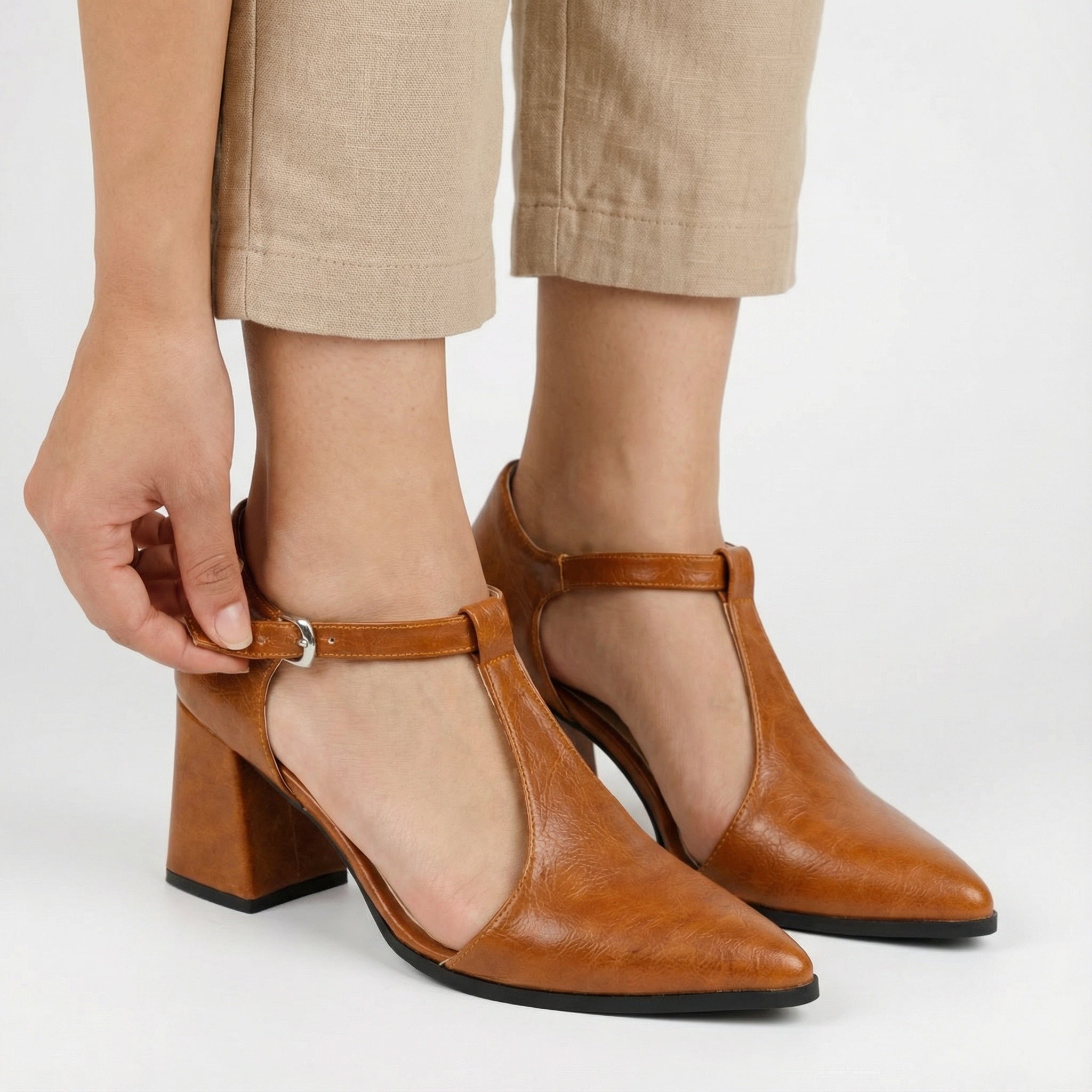 Havana T-Strap Heels – Elegance That Works