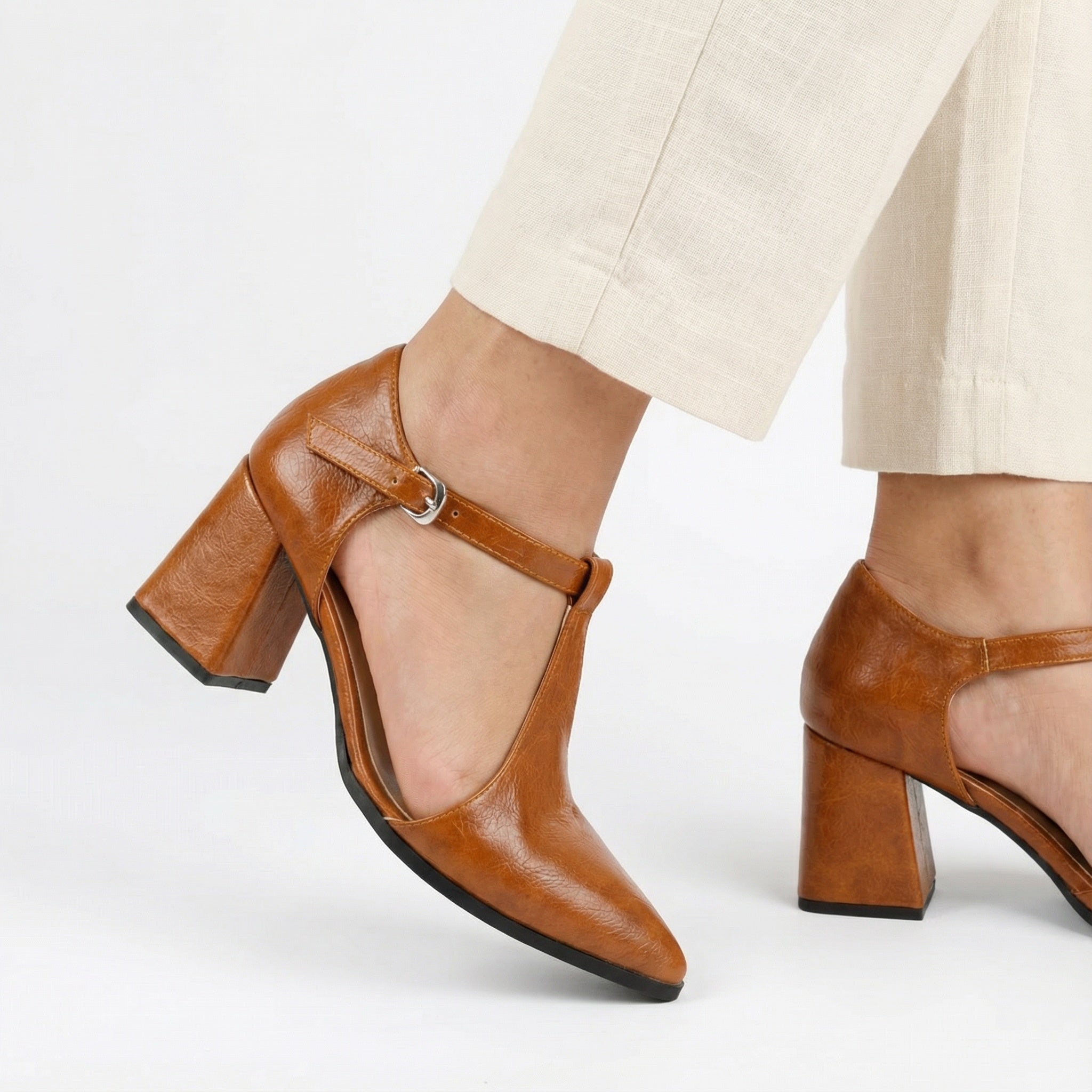 Havana T-Strap Heels – Elegance That Works