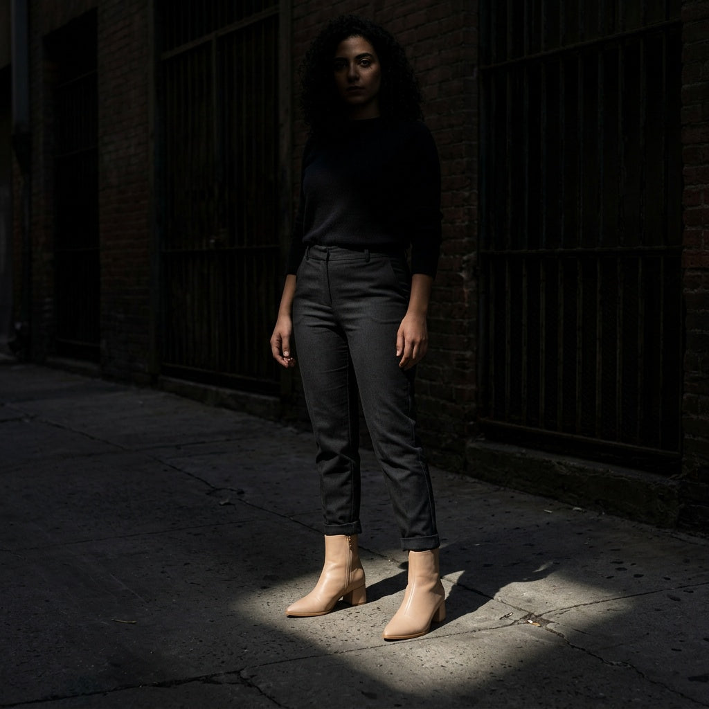 Beige Urban Muse Ankle Boots – Bold Steps, Effortless Style