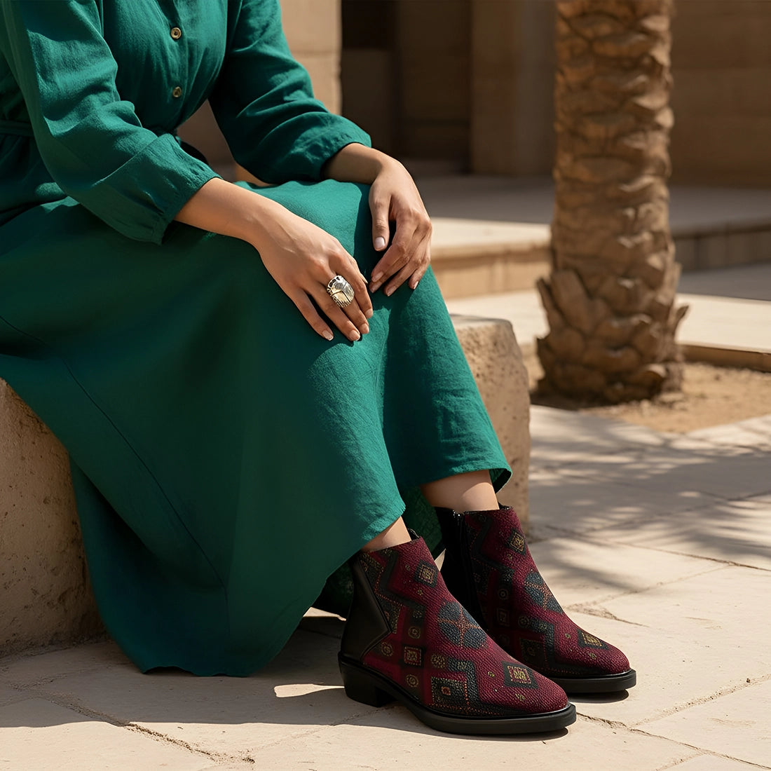 The Statement Boot Sahara Stitched