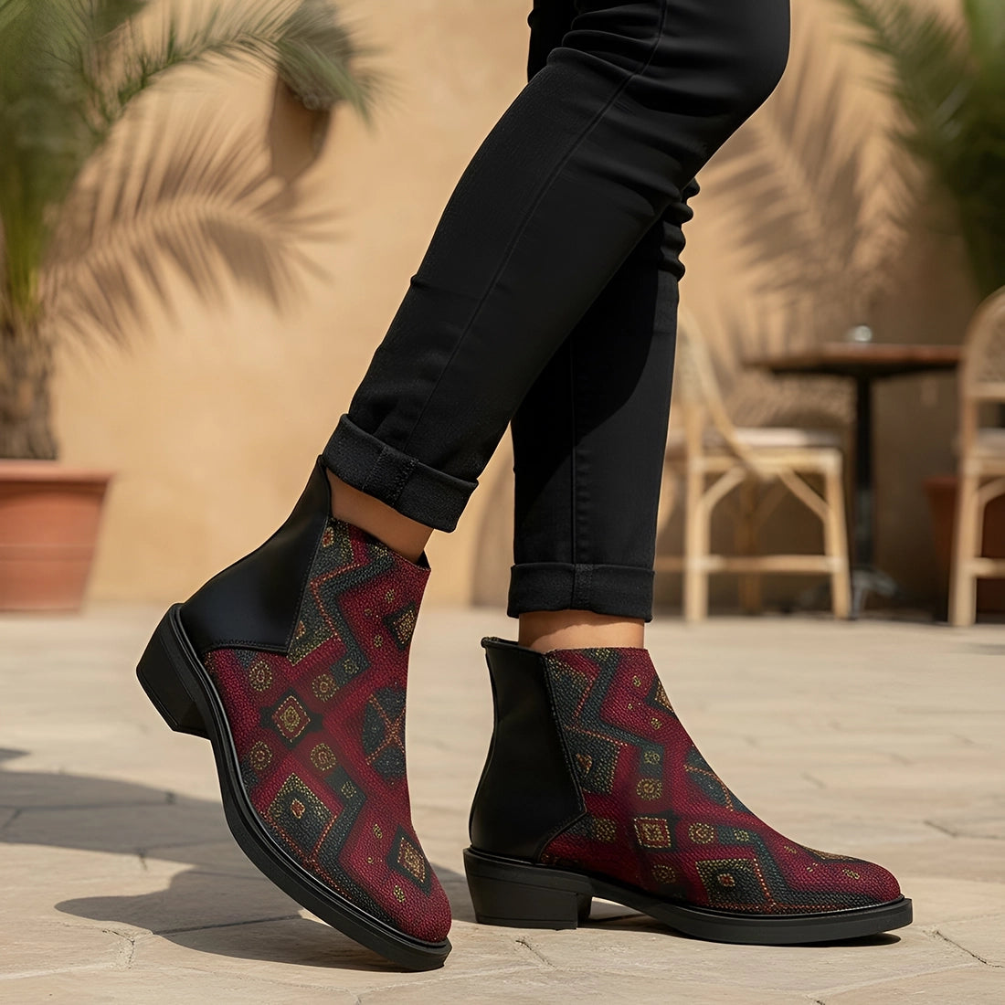 The Statement Boot Sahara Stitched
