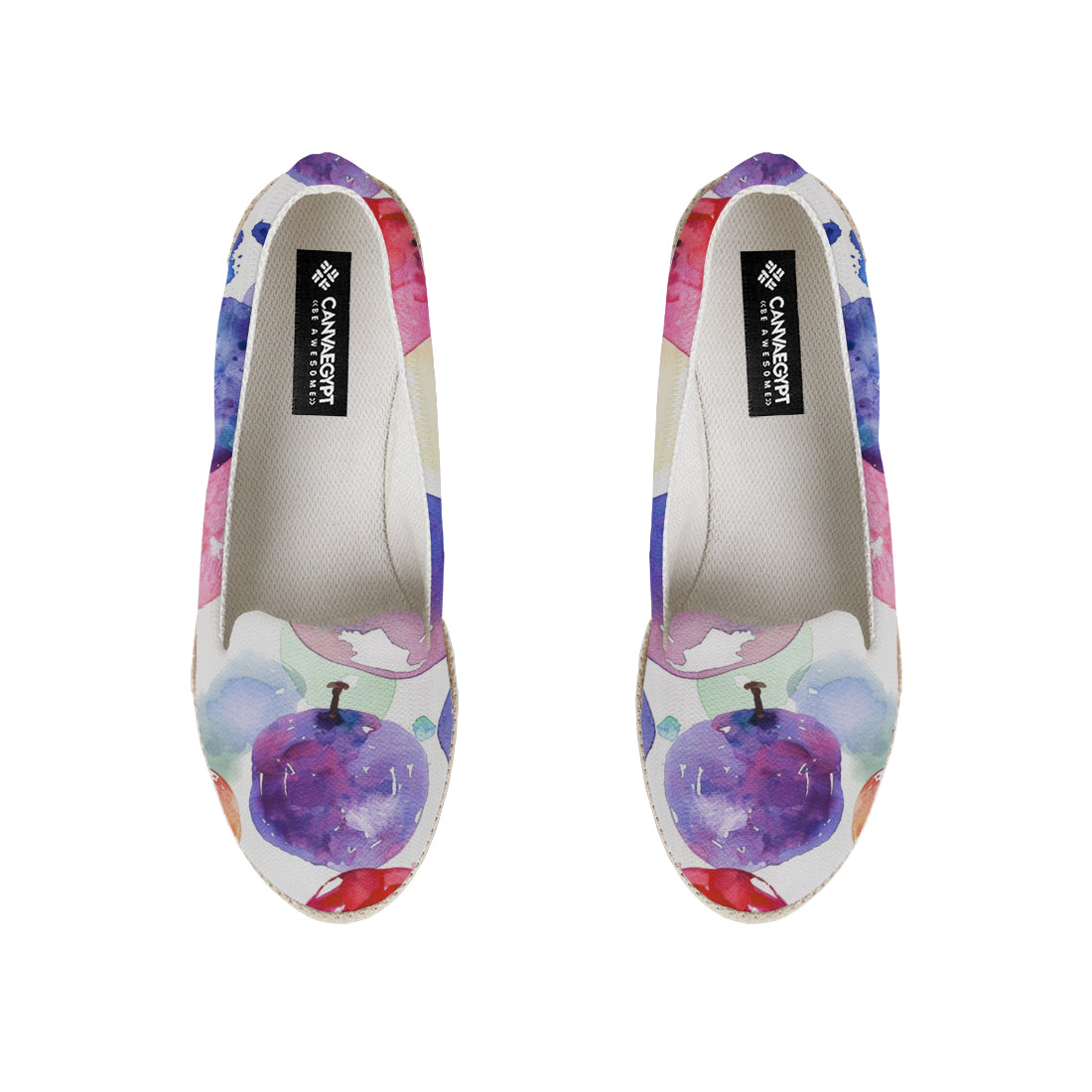 Watercolor Apples Nook Espadrille
