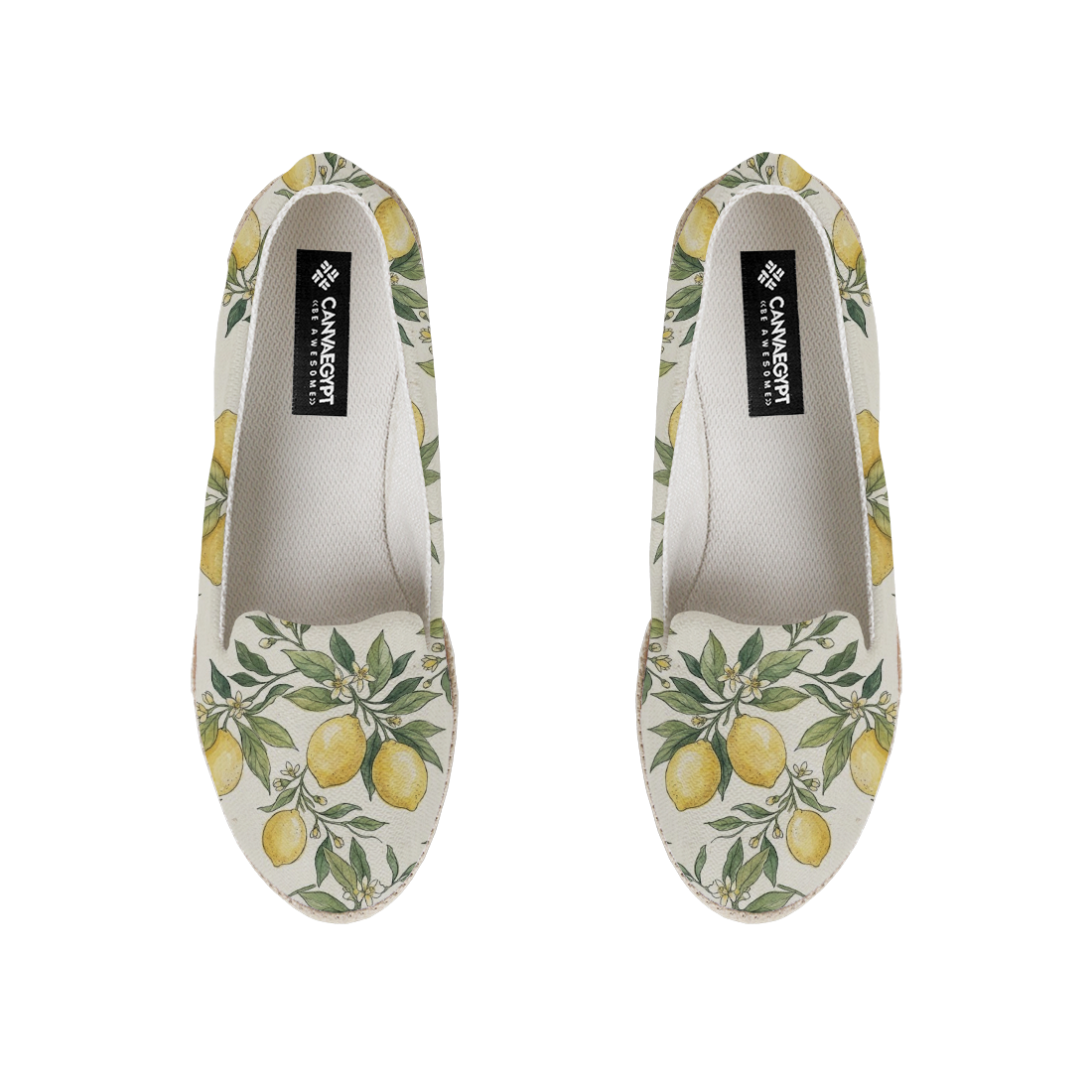Nook Espadrille – Vintage Mediterranean Lemon Orchard Hand-Painted - 1