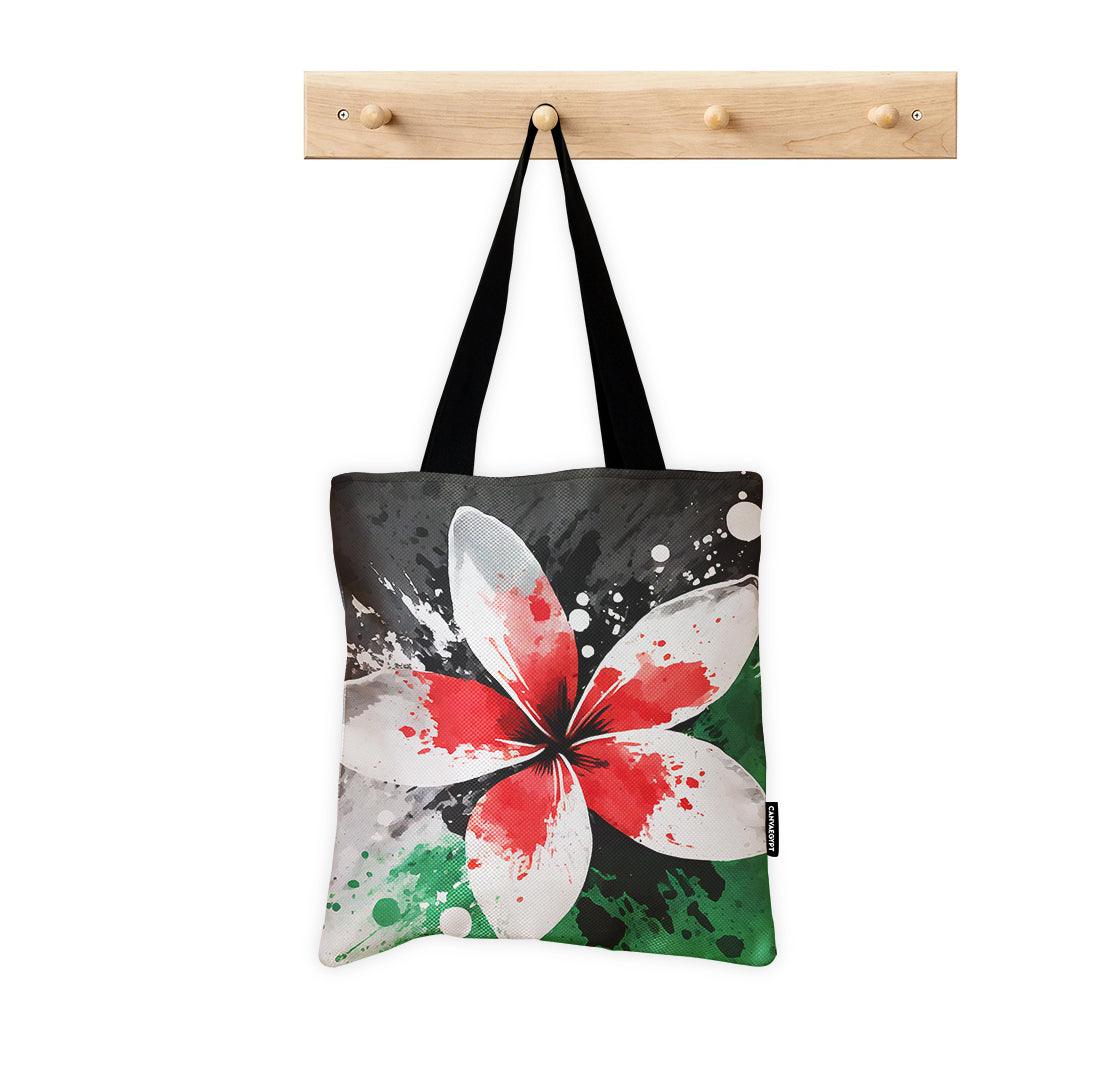 Tote Bag Palestine flower - CANVAEGYPT