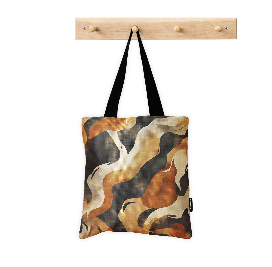 Tote Bag – Abstract Earthy Flames
