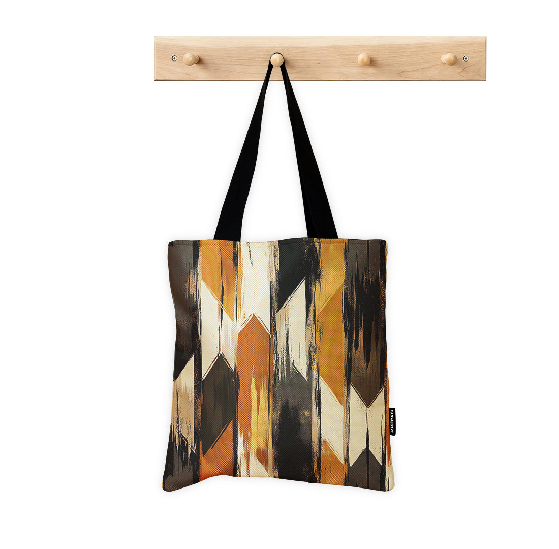 Tote Bag – Earthy Chevron Strokes