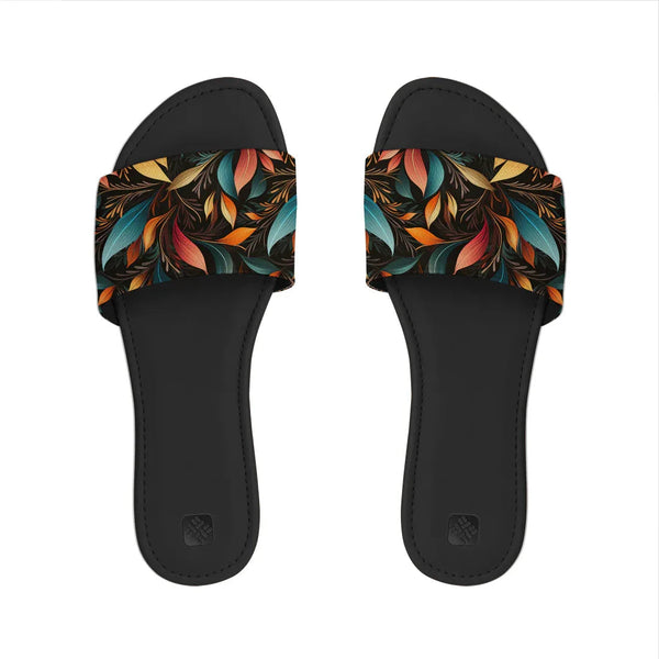 Cozy Bliss Slipper Tropical Plume Slides - 1