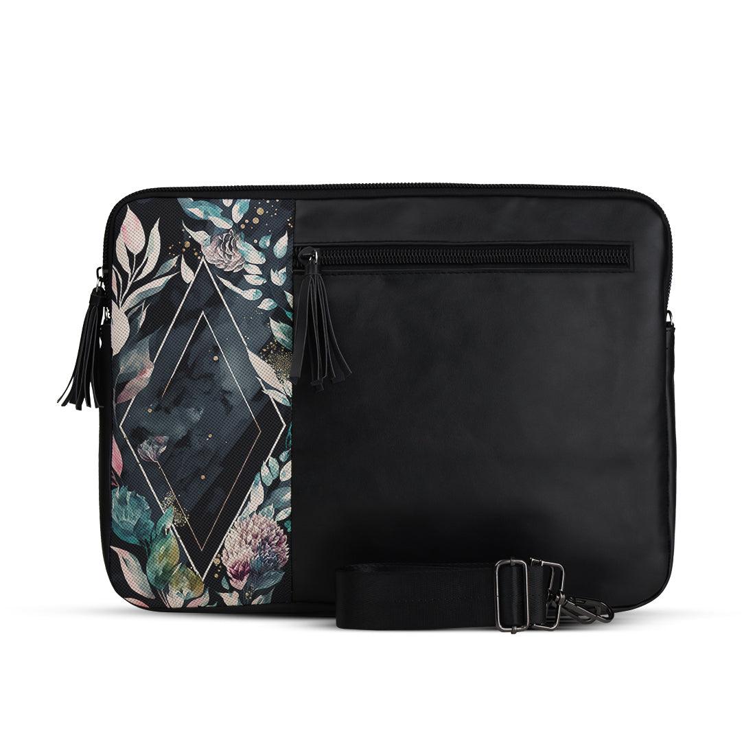 Vivid Laptop Sleeve Glowing Flowers - 1