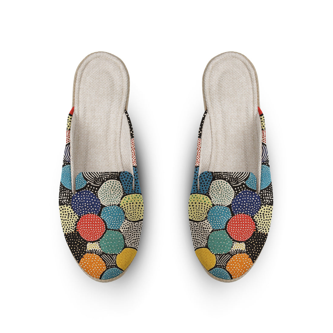 Voyage Mules Dot Pop Garden