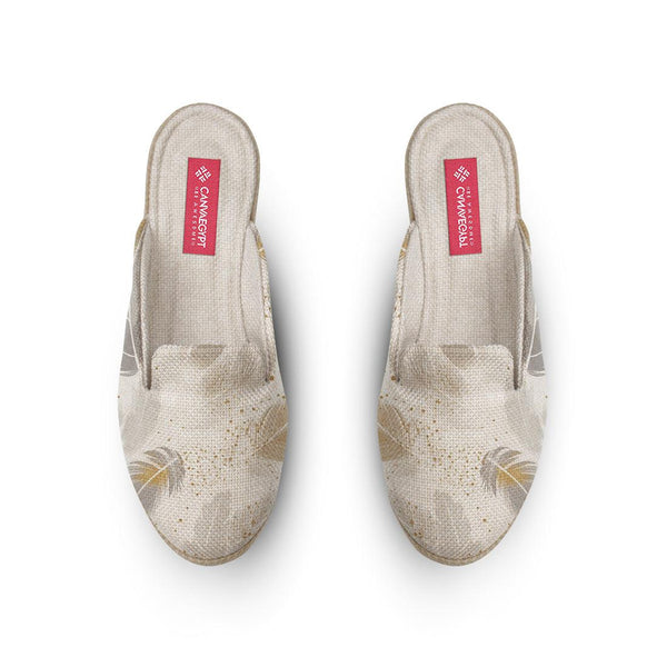 Voyage Mules White Feather - CANVAEGYPT