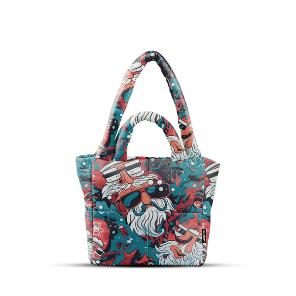 Cloud Tote Funky Festivities with Santa Swag