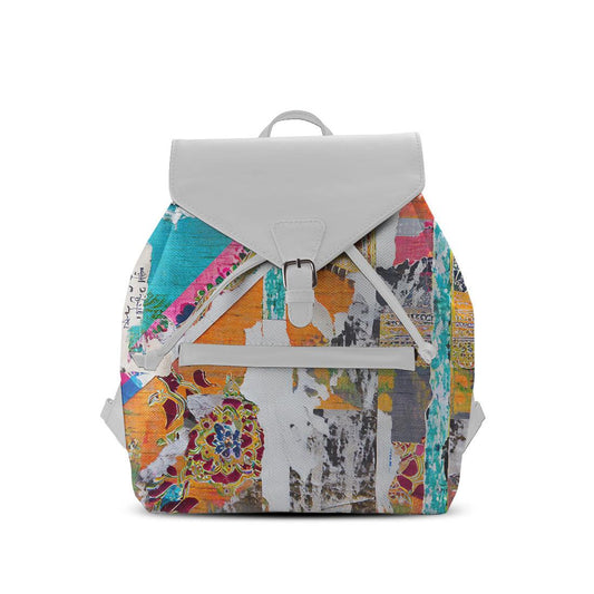 White Aurora Backpack Cracked - CANVAEGYPT