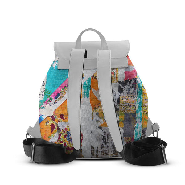 White Aurora Backpack Cracked